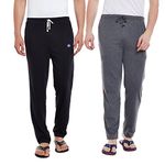 VIMAL JONNEY Men's Regular Fit Trackpants(Pack of 2) (DD1A_DD1B_02-M_Multicolored_Medium)