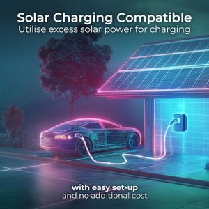 Masterplug Smart EV Wall Charger, Type 2, 7.4kW, Wi-Fi, Black, IP55