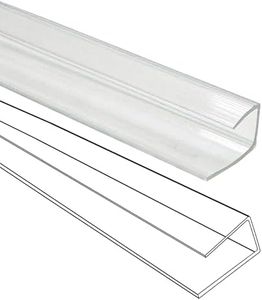 XISOCO 10 PCS Polycarbonate Greenhouse U Connector Profile 4ft Length Fits 0.24’’ & 0.32’’ Twin-Wall Polycarbonate Panels Duty Dust Rain & Moisture Protection Durabler (U-Clip 4' × 0.71’’ × 0.32’’)