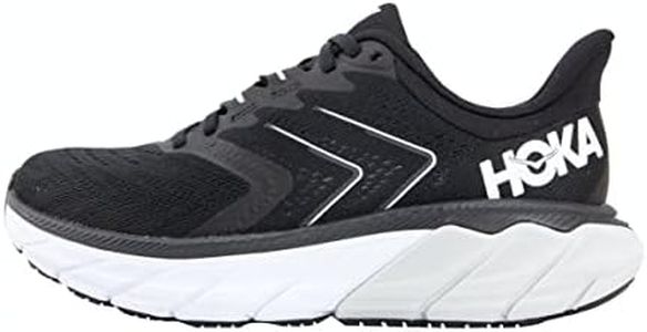 HOKA ONE ONE Men's Clifton 8 Running Shoes, Black/White, 13 UK