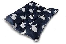 Comfybun Pet Hugger Fleece Bed for Rabbits, Cats and Dogs - Stuffed Pillow Buffers - Flop Channel - Soft Minky Fleece (M, Dark Blue Grey)