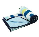 HOMEKART Cotton Super Soft Brushed Microfiber Cotton 2 Layer Breathable Single Bed Dohar Lightweight Summer |AC| All Season Blanket Dohar 84X96(Inches) 220 X 152(CM) Flannel Dohar Green Blue & Yellow