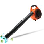 Bonai 25.4CC Handheld Gasoline Blower - Powerful 2-Cycle Gas Blower for Lawn Care with 300 CFM Airflow and 110 MPH Speed Throw Speed