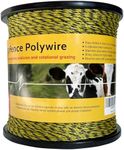 Upgraded Electric Fence Polywire 3366 Feet 1026 Meters, 6 Stainless Steel Strands for Reliable Conductivity and Rust Resistance, Easy to Install,Portable Electric Fencing,Yellow and Black Color