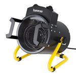 Benross 42450 3000W Industrial Fan Heater/Adjustable Thermostatic Control/Cool Air Setting/Tilting Design/Portable With Carry Handle / IPX4 Waterproof, Yellow