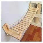 xiaofeng214 Wooden cat bridge mounted on the wall, scrape of sisal, to jump, pet furniture from 90cm (Color : Wood Cat Bridge, Tamaño : 90cm)