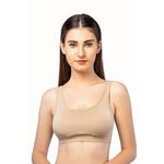 LAVOS Cotton Womens Non-Paded Everyday Comfort Non-Padded Bra (Skin, X-Large)