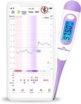 Digital Basal Thermometer Ovulation with Backlight LCD Display, Premom APP(NOT Bluetooth), 1/100th Degree High Precision, Memory Recall, Ovulation Tracking, Charting & Natural Family Planning, Purple