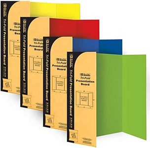 BAZIC Products Trifold Poster Board – Assorted Color Corrugated Cardboard Display Board for School Projects, Science Fairs, Photos, Charts, and Classroom Presentations, 36" X 48", 24-Pack