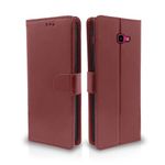 Pikkme Samsung Galaxy J4 Plus / J4+ Flip Cover Leather Finish | Inside TPU with Card Pockets | Wallet Stand and Shock Proof | Magnetic Closing | Complete Protection Flip Case (Brown)