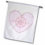 3dRose Heart Compass- Love Art- Romantic- Valentines Day - Garden Flag, 12 x 18-inch (fl_38499_1)