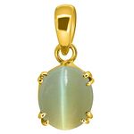 Sidharth Gems Certified Unheated Untreatet 9.25 Ratti 8.72 Carat A+ Quality Natural Cat Eyes Lehsunia Ketu Pendant for Women's and Men's