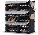 HOMIDEC Shoe Rack, 6 Tier Shoe Storage Cabinet 24 Pair Plastic Shoe Shelves Organizer for Closet Hallway Bedroom Entryway 36.2''x31.5''x12.6''