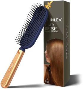 SHINLEA Spazzola per capelli snellente e districante, spazzola massaggiante per capelli lunghi, sottili, ricci, secchi o danneggiati, riduce la rottura, elimina i nodi, setole con punta a sfera