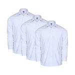 Echo Plus Uniform Boys - 3 Pack White School Shirts Plus Size (14-Years, 15-Years)