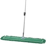 Tidy Tools Commercial Dust Mop & Floor Sweeper, 36 in. Dust Mop for Hardwood Floors, Reusable Dust Mop Head, Extendable Mop Handle, Industrial Dry Mop for Floor Cleaning & Janitorial Supplies, Green