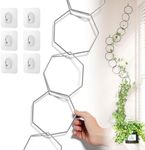 Chain Trellis for Climbing Plants - Versatile Indoor and Outdoor Accessories for Monstera, Pothos, Ivy, and Others | Support for Vines and Garden Wall Trellis (Silver)