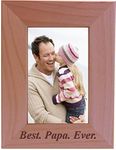 CustomGiftsNow Best Papa Ever - Wood Picture Frame (4x6 Vertical)