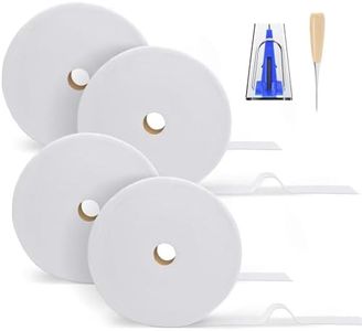 4 Pcs Jelly Roll Batting Strips 2 1/4 Inch, Jelly Roll Fabric for Quilting Rugs Total 200 Yards Cotton Blend Quilt Batting with Sasher Tool Awl Tube Maker Ruler for Upholstery Sewing Projects