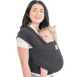 KeaBabies Baby Wrap Carrier - All in 1 Original Breathable Baby Sling, Lightweight,Hands Free Baby Carrier Sling, Baby Carrier Wrap, Baby Carriers for Newborn, Infant, Baby Wraps Carrier, Baby Slings (Mystic Gray)