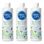 No-Rinse Body Bath, by Cleanlife Products Ltd, Leaves Skin Clean, Refreshed and Odor-Free, One Bottle Makes 16 Complete Baths, Alcohol-free and approved by thousands of hospitals, 16 fl oz, Pack of 3.