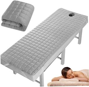 Lash Bed Foam Topper, 80x190cm Spa Massage Table Cushion with Hole, Anti-Slip Massage Table Sheets, Polyester Fiber Massage Table Pad for Massage, SPA, Salon (Grey)