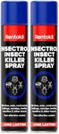 Rentokil Insectrol Insect Killer Spray 600ml Fast-Acting, Long-Lasting Control for Fleas, Bed bugs, Ants, Cockroaches (Pack of 2)