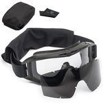Revision Desert Locust Military Goggles Essential Kit – Clear and Smoke Lens, Black Frame, One Size – Anti Fog Eye Protection Ballistic Goggles – Made in USA