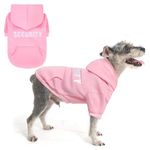 SCENEREAL Security Dog Hoodie Sweater for Large Medium Small Dogs, Embroidered Dog Clothes with Hat Pockets and Leash Hole, Soft Warm Fleece Pets Cold Weather Halloween Costumes for Boys Girls