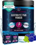 Key Nutrients Electrolytes Hydration Powder - Delicious Blue Raspberry Drink Mix 90 Servings - Sugar Free, Gluten Free, Zero Calories - Keto: Magnesium…