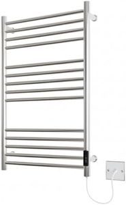 Manissa Siena 500w x 720h Stainless Steel Electric Heated Towel Rail Mirror Polished Finish Towel Radiator