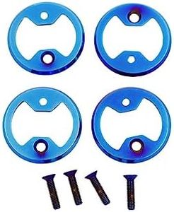 2PCS Titanium Pedal Plate ti Bow tie fit Cycling Pro MTB Bike Bicycle Pedal Plate Cleats Wahoo SpeedPlay Comp Zero Aero NanoPCS (Blue), Blue, no