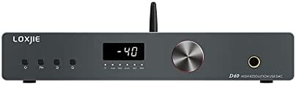 LOXJIE DAC D40 ad alta risoluzione e amplificatore per cuffie, chip 2xES9068AS, ingresso USB/ottico/coassiale/AES (EBU)/Bluetooth/I²s, MQA LDAC 24bit/96kHz, APTX, SBC, AAC, THD+N -122dB OPA1612