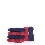 Wakefit Face Towel | 500 GSM | Gym Towel for Men Workout, Towel Set, Face Towel for Women, Small Towels for Face & Hand, Set of 6 Terry 100% Cotton Soft (Chilli Pepper, Navy Blue)