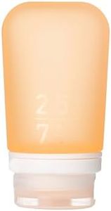 humangear GoToob+ (Medium) | Refillable Silicone Travel Bottle | Locking Lid | Food-Safe Material | Orange, Medium (2.5 fl.oz.; 74ml)