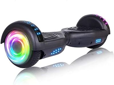 SISIGAD Hoverboard, with Bluetooth and Colorful Lights Self Balancing Scooter