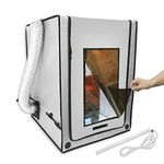 3D Printer Enclosure with LED Light&Vent Pipe, Fireproof Resin Printer Cover Tent, UV Light Shelter, Multi-Purpose for Common 3D Printers,Resin Printers,25''L x21''W x29.5''H (Fan Ordered Separately)