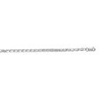 JewelryWeb 14k White Gold 3.0 mm Heart Chain Bracelet - Length Options: 7, 5 5 inch, White Gold, no gemstone