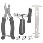 QKURT Bike Repair Chain Tool Set, Bike Chain Tool+ Chain Checker+ Bike Link Plier +3 Pairs Bicycle Missing Link for 7 8 9 10 Speed Chain