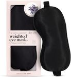 Kitsch Eye Mask for Sleeping, Lavender Softer Than Silk Sleep Mask, Satin Eyemask for Sleeping, Light Blocking & Stylish Eye Cover, Night Eye Pillow Mask, Travel Sleeping Mask for Women & Men (Black)