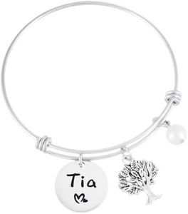 Kivosliviz Tia Gifts Bracelet for Women Best Tia Ever Gifts for Tia Tio Presents Tia Bracelets Jewelry Tia Bracelet