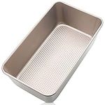 Ultra Cuisine Nonstick Bread Pan - 9.5x5 inch Loaf Pan, 1 lb - Easy Clean, Quality, Durable Bread Tin for Oven Baking Quick Bread, Meatloaf, Banana Bread, Cake - Easy Release, PFOA & PTFE Free Coating