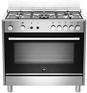 Cucina a gas con forno a gas ventilato, N° 5 Fuochi, 90x60 cm