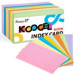 Koogel 300PCS Ruled Index Cards Paper, Revision Cards Flash Cards 12.5 x 7.5 cm Lined Note Cards Study Cards for School Learning Memory Office