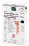 Earth Therapeutics Purifying Charcoal Gentle Peeling Foot Mask - 2 Pack (2 Pairs)