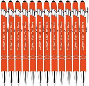 KOLOWKO Personalized 2-in-1 Ballpoint Pen & Stylus - Custom Text/Name/Message - Bulk Order Up to 1000 Pens for Business, Graduation, Anniversary