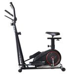91-Durafit Powerstride Elliptical Cross Trainer |7 Kg Flywheel | Max User Weight 130 Kg | 8 Levels Magnetic Adjustable Resistance| Adjustable Seat | LCD Display
