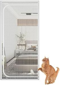 Puerta mosquitera para Gatos, iFCOW Puerta mosquitera a Prueba de rasguños para Gatos con Cremallera Evita Que los Cachorros Gatos salgan Corriendo de la Cocina del Dormitorio de la casa