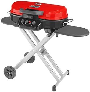 Coleman RoadTrip 285 Portable Stand-Up Propane Grill with 3 Adjustable Burners & Instastart Ignition, 20,000 BTUs of Power for Outdoor Cooking