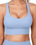 Grace Form Sports Bra for Women Strappy Padded Medium Support Yoga Bra Workout Bra for Women